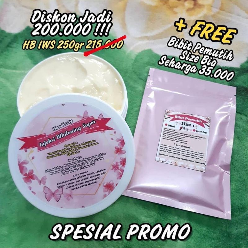 HB INJEKSI 250GR PROMO + FREE BIBIT PEMUTIH