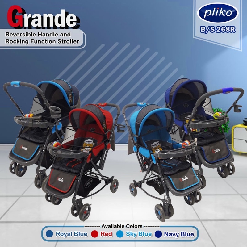 Makassar - Kereta Dorong Bayi Stroller Pliko 268 Grande | Stroller Bayi Pliko