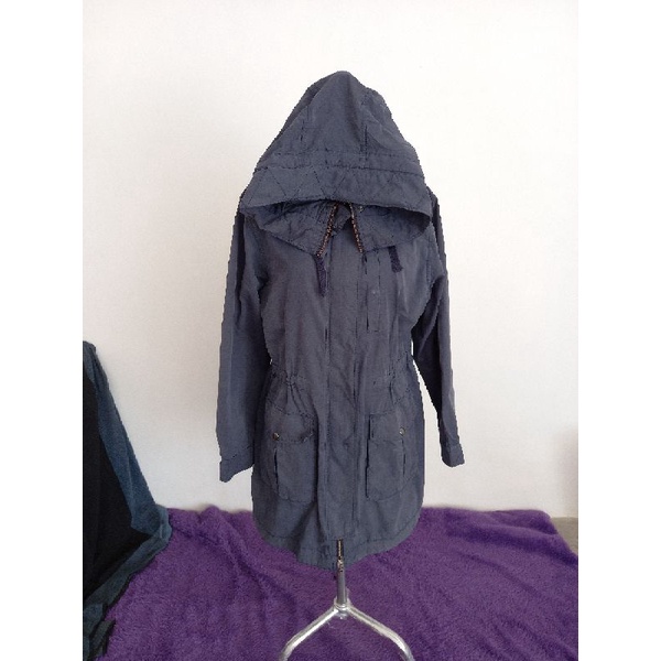 Navy Cotton Parka Jacket by Uniqlo