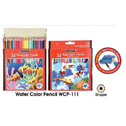 Pensil Warna / Water Color Pencil JOYKO WCP-111 / 1 Set Isi 24 Warna