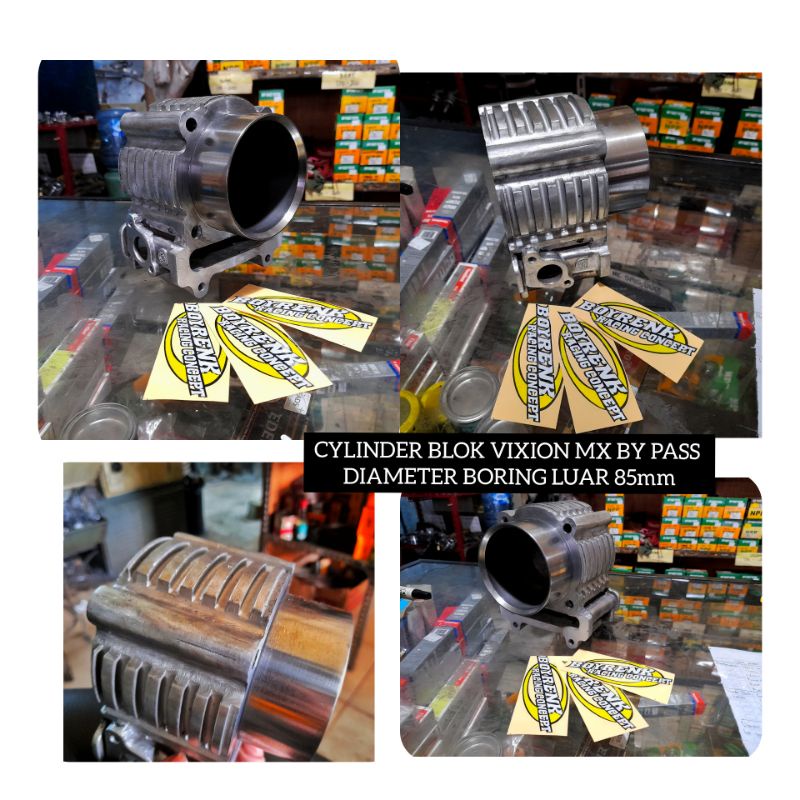 CYLINDER BLOK VIXION|JUPITER MX|MX KING- BYPASS FFA BAHAN CKR BILLET BORING|LINER LUAR 68|70|72|74|7