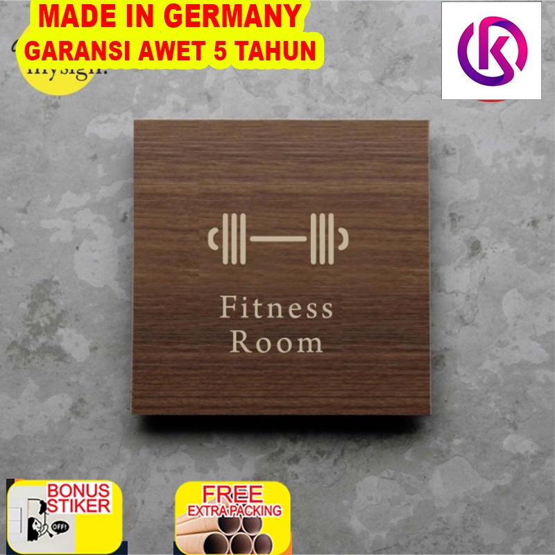 

Terlaris Fitness Room Sign Board Kayu Print Signage Label Nama Ruang