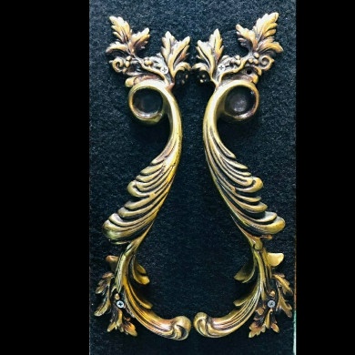 Pull handle - pegangan pintu kupu tarung full kuningan