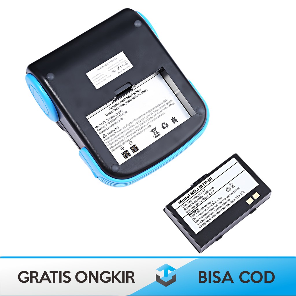 MINI PRINTER THERMAL BLUETOOTH 80mm ORIGINAL GOOJPRT MTP-3 - PRINTER BLUETOOTH TERMAL PORTABLE