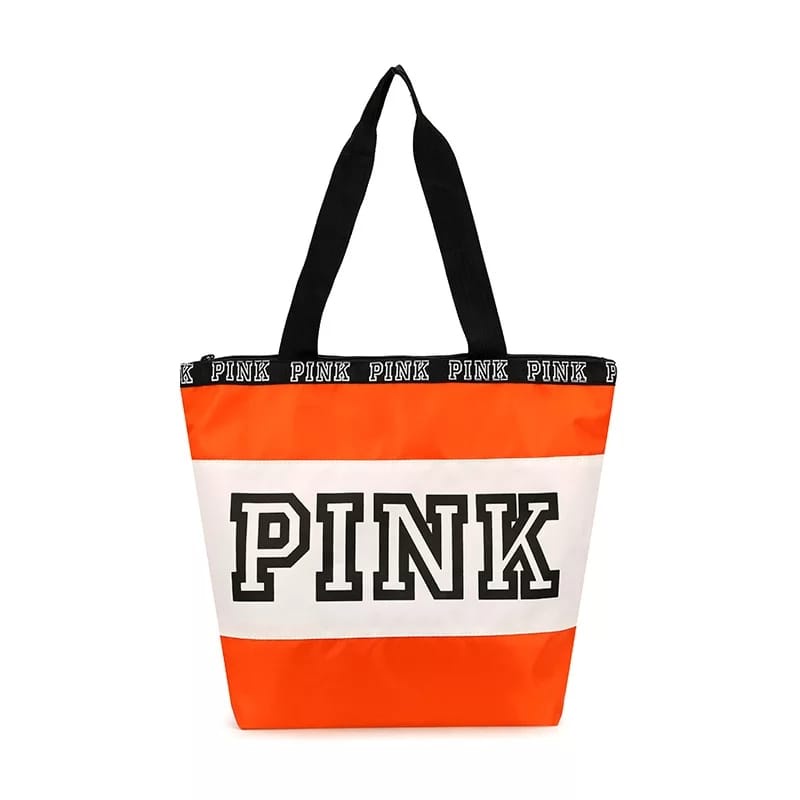 SANSURBAGS Tote Bag Wanita Kanvas Murah Logo Pink - Fashion Korea Bisa Bayar Ditempat (COD)