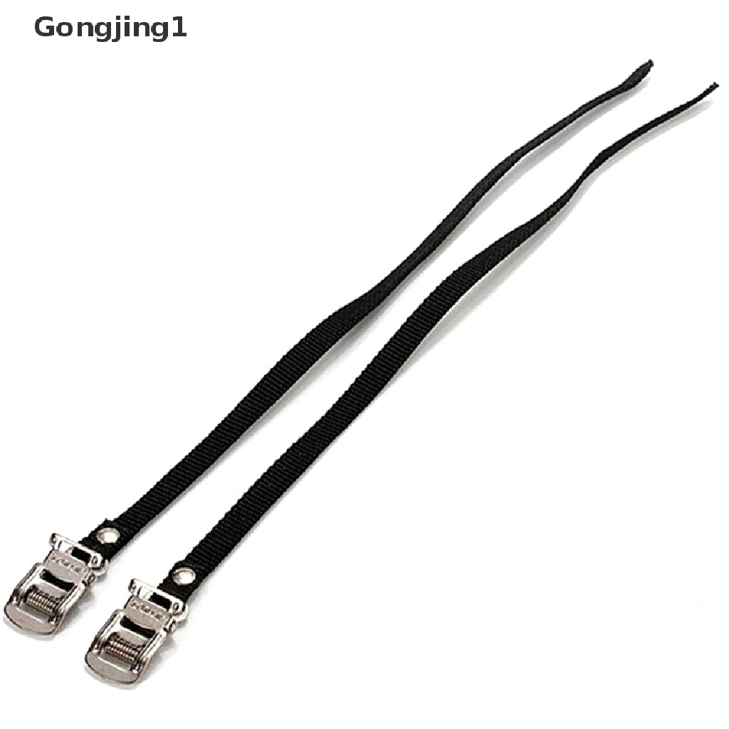 Gongjing1 1PC Strap Pedal Sepeda Warna Hitam