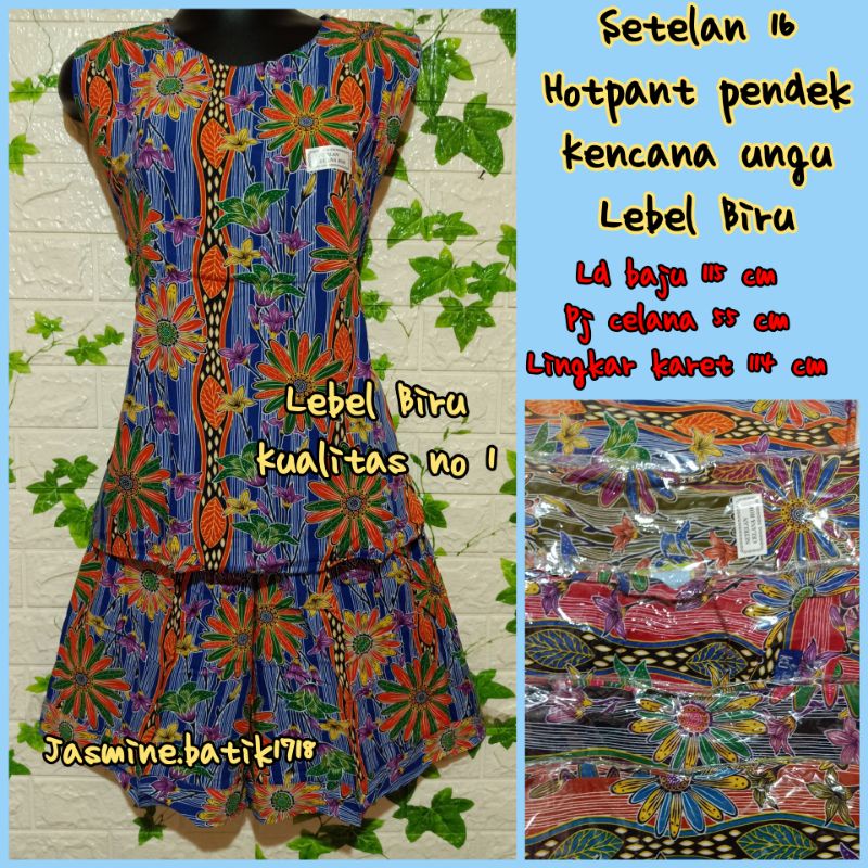 Harga Pabrik Setelan Hotpant 16 Pendek Kencana Ungu Kub weONxquJ7ZJEb