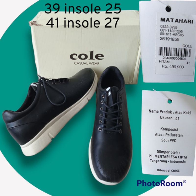 SEPATU KERJA TALI PRIA / SNEAKERS PRIA COLE BRANDED MATAHARI MURAH SPTTLCL288