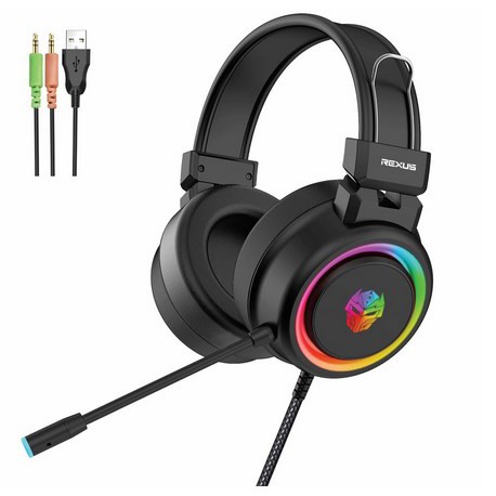 Rexus Vonix F30 LED Backlit Gaming Headset F 30 F-30 LED RGB free SPLITTER