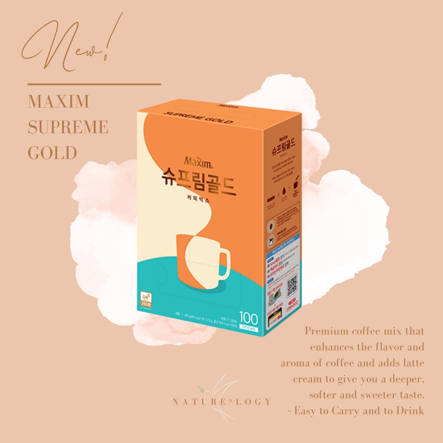 MAXIM Supreme Gold Latte 1 SACHET Korea Instant Coffee Kopi
