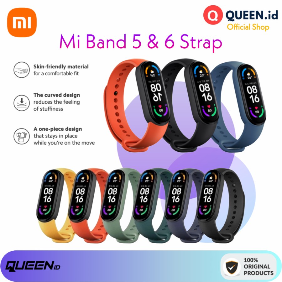 karet jam xiaomi mi band 6 strap replacement   karet miband 6 silicon   case karet silicone