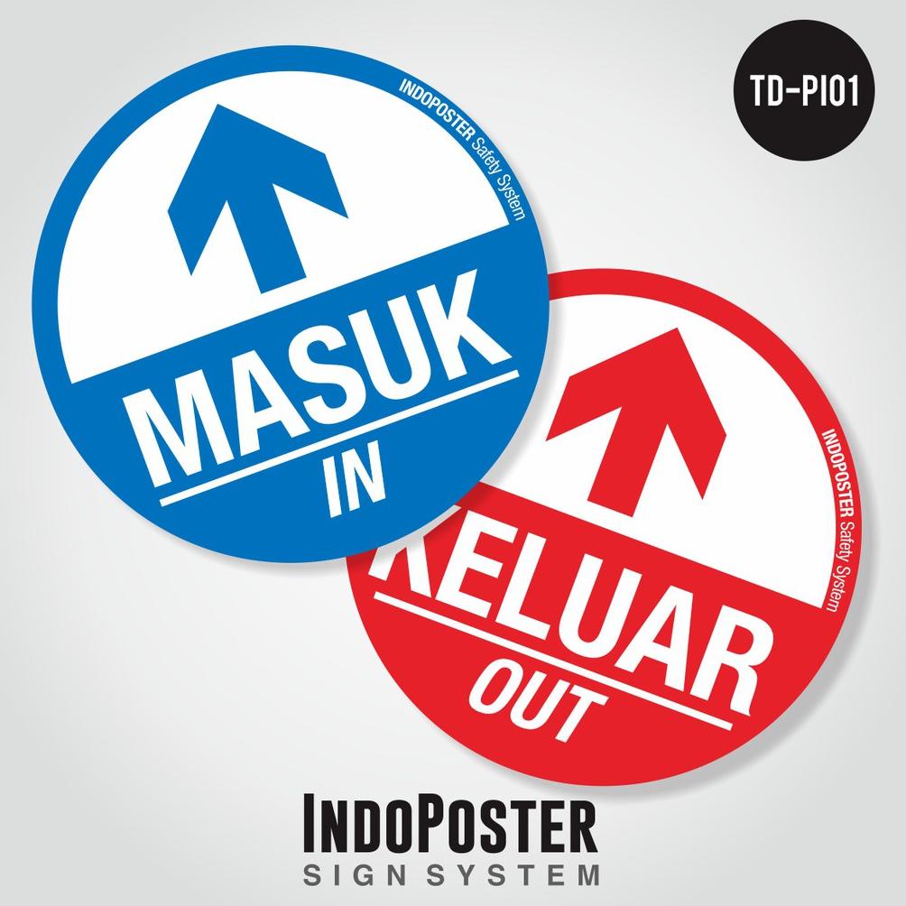 

Stok banyak TNQ39 1 Paket Stiker Pintu Tanda Panah Keluar Masuk K3 Safety TNQ