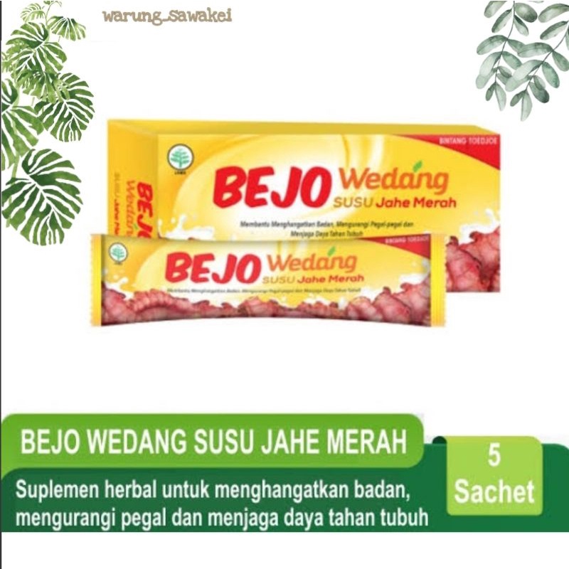 

Bejo Wedang Susu Jahe Merah 5 sachet x 10gr