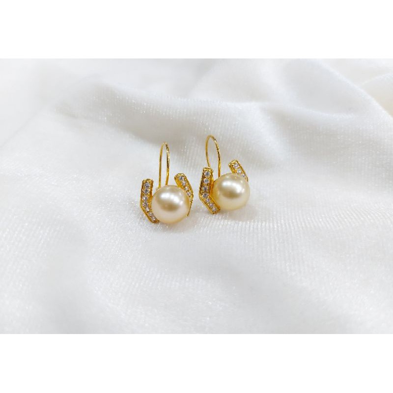 Anting Mutiara Air Laut Asli