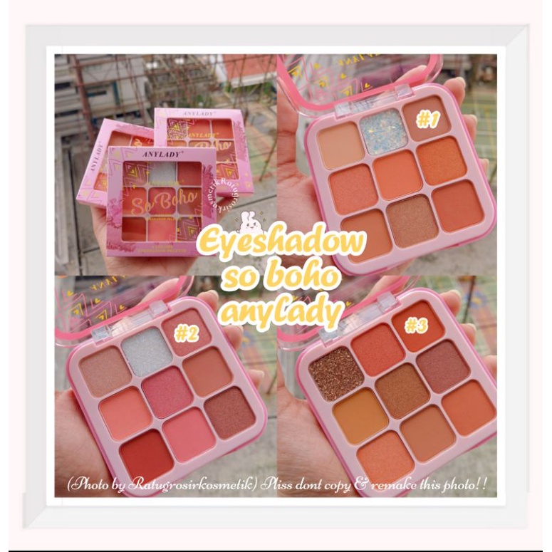 PROMO!!!EYESHADOW PALETTE SO BOHO 9 COLORS ANYLADY NO.941/LOOK UP NUDE NO.941B