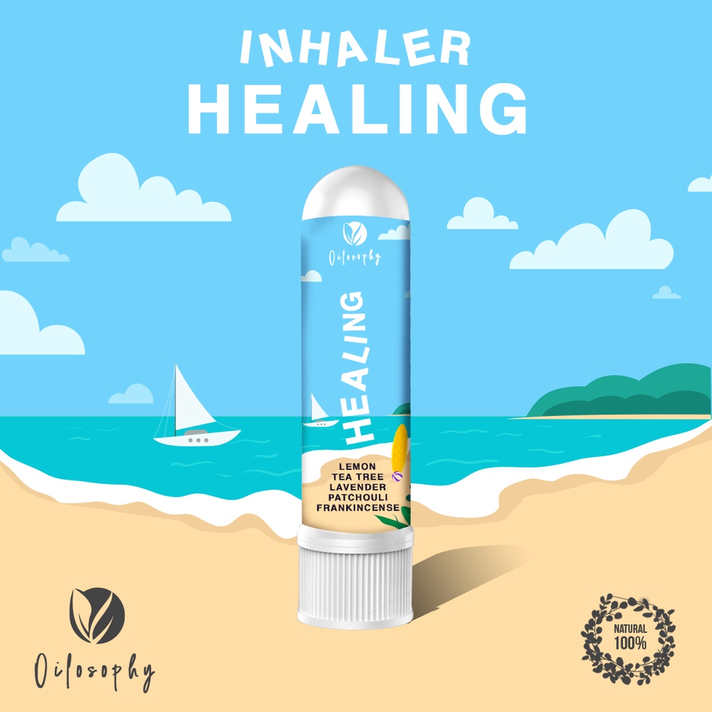 Inhaler Healing - Alat Hisap Hidung Inheler Aroma Terapi Pereda Stress Anti Cemas Anti Virus Penenang Pikiran Rileksasi Kepala Ampuh - Inhaler Kesehatan Terapi Pernapasan Atsiri Essensial Oil Aromaterapi Lavender Esential Oil Frankincense Oil Original COD