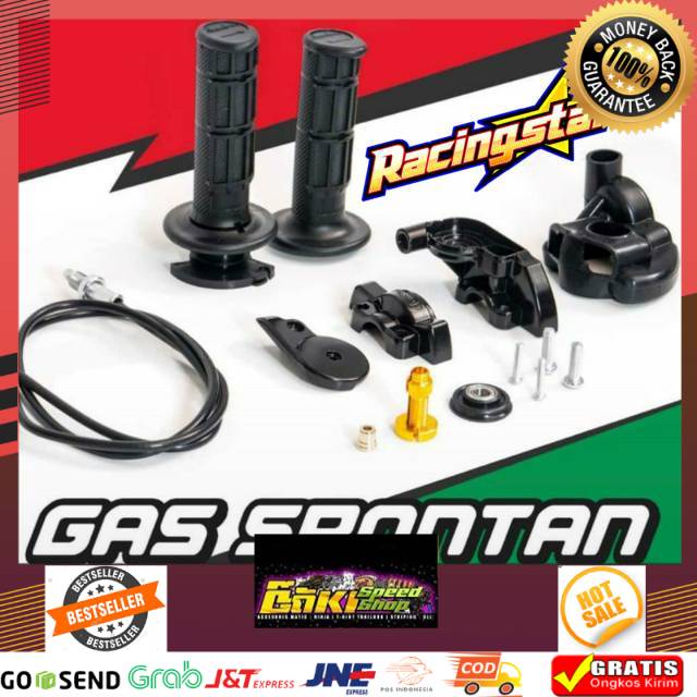 Murah GAS SPONTAN DOMINO ITALY Ninja R/RR Satria Fu Sonic150 Jupiter Rxk F1ZR Vega R UNIVERSAL