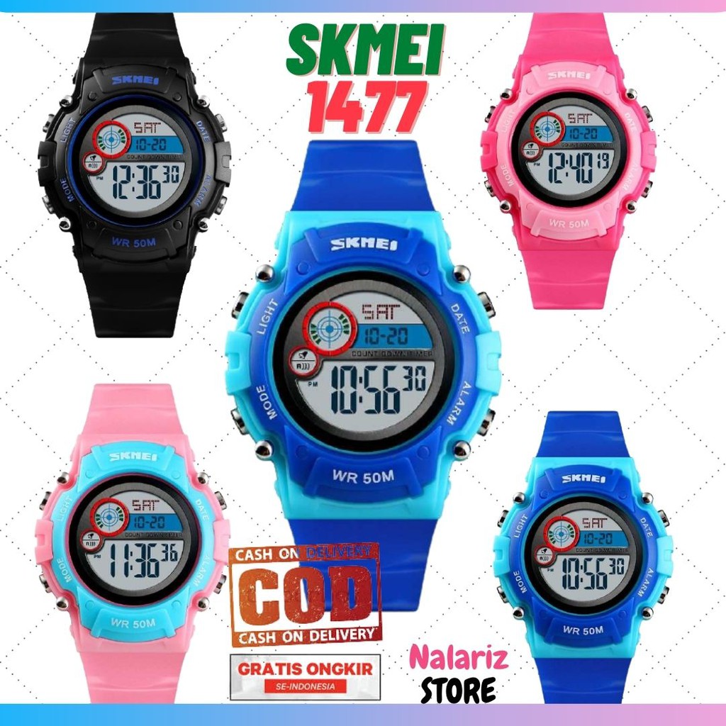 Jam Anak Murah - Jam Tangan Anak Anak Laki Cowok SKMEI 1477 Original Anti Air - Jam SKMEI Anak cowok