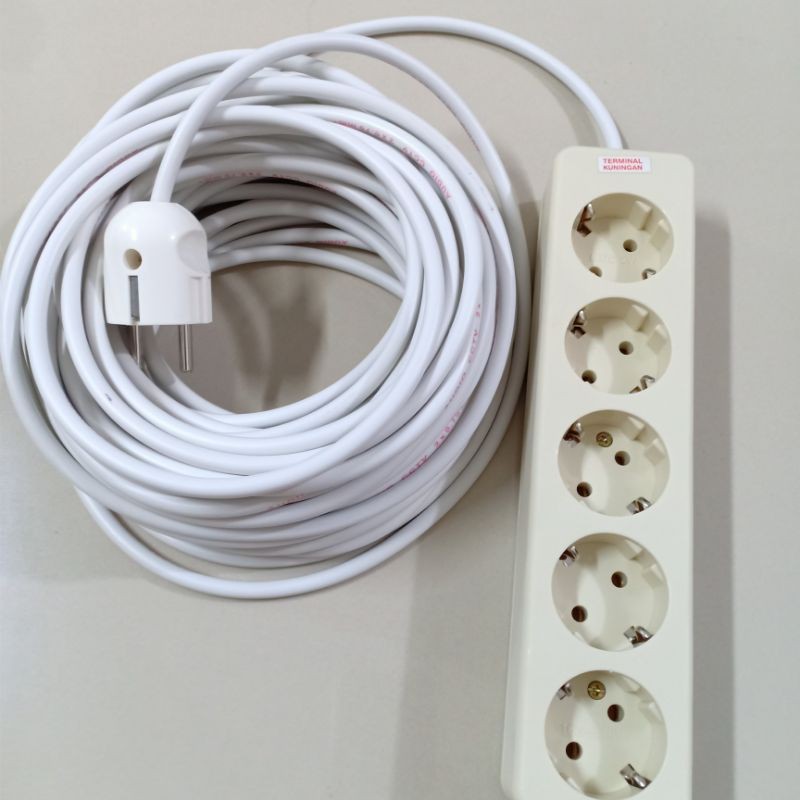 Stop kontak 1,2,3,4,5.6 Lubang Uticon +Kabel 11,12,13,14,15,16,17,18,19,20Meter
