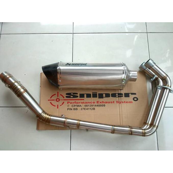 SALE Knalpot yamaha r25,r25 full system stainless akrapovic DISKON
