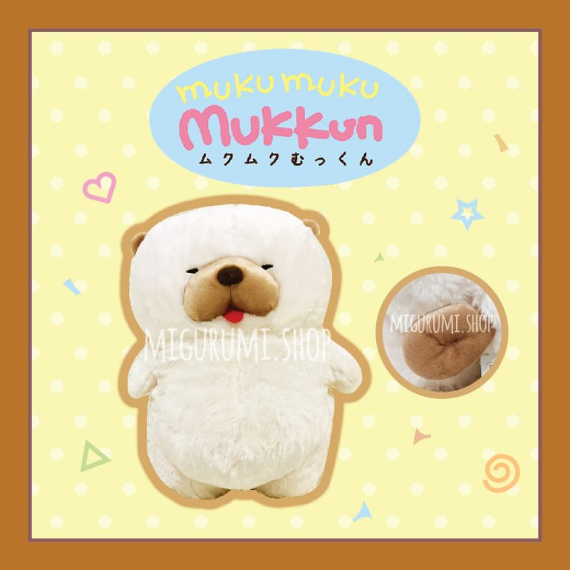 Amuse - Muku Mukkun Chow chow BIG NEW ORI IMPOR JEPANG 50cm Boneka Anjing Dog Puppy Breed Ras Halus 