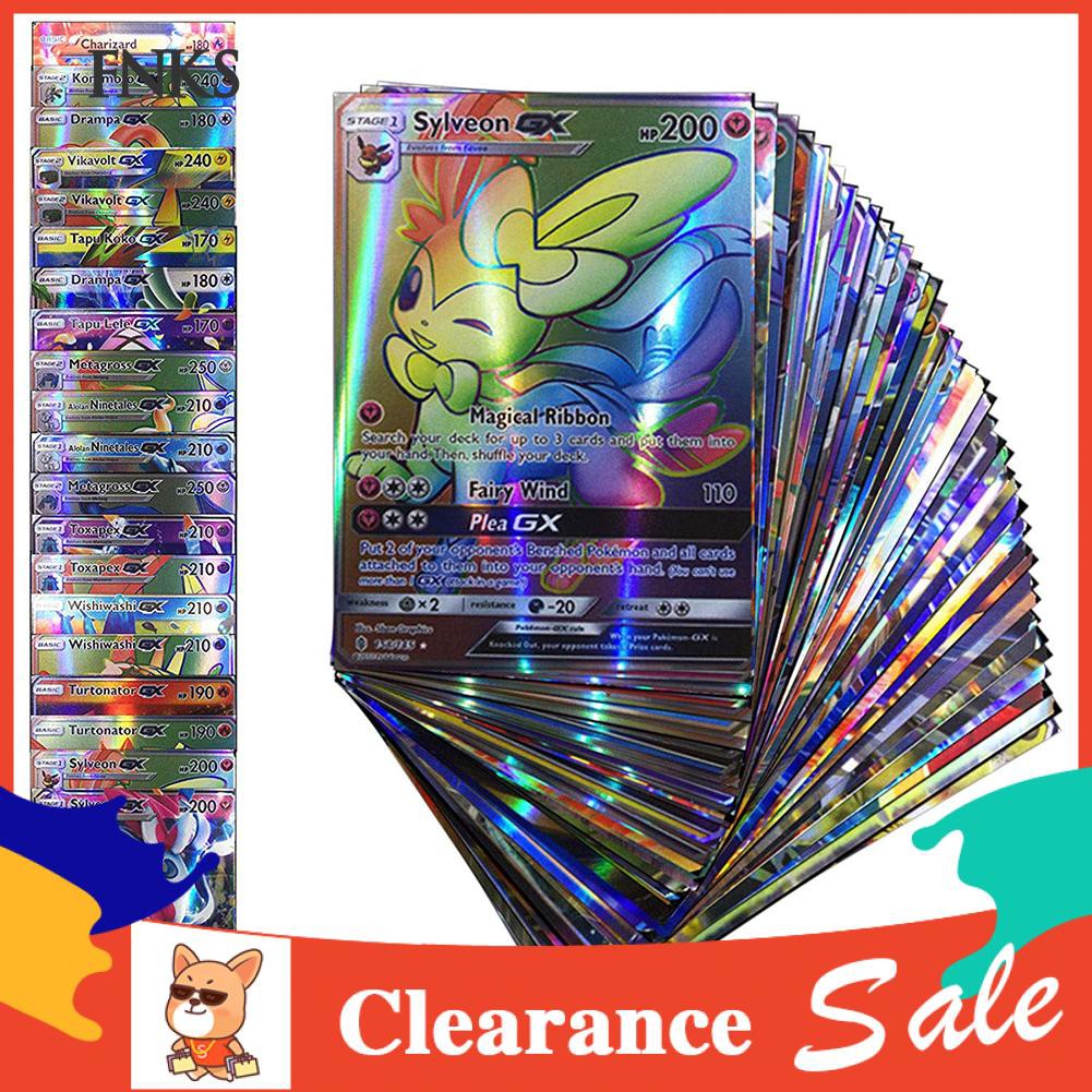 SP SP 100Pcs Kartu Pokemon  TCG Bahasa Inggris untuk 