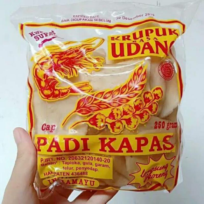 

kerupuk udang padi kapas indramayu 250gram krupuk udang mentah kerupuk udang cap padi kapas