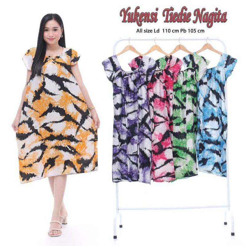 Daster Rayon Yukensi motif tie dye / Daster viral / Daster Rayon bahan Adem / Daster Tie Dye / Daste