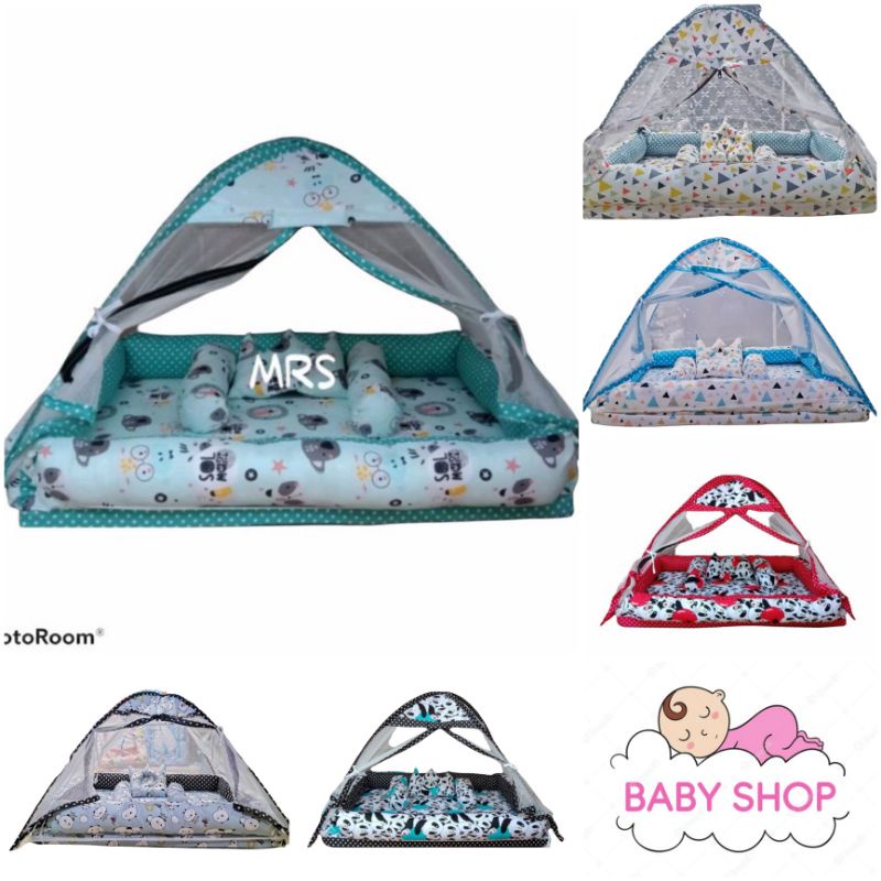 KASUR BAYI KELAMBU + TENDA TERPISAH + FREE TAS