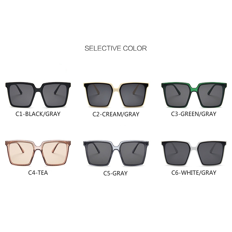 Fashionable Korean style personality street shooting big frame men's and women's sunglasses