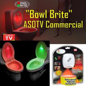 Motion Activated Toilet Lamp Bowl Brite Smart Led Light Sensor Gerak