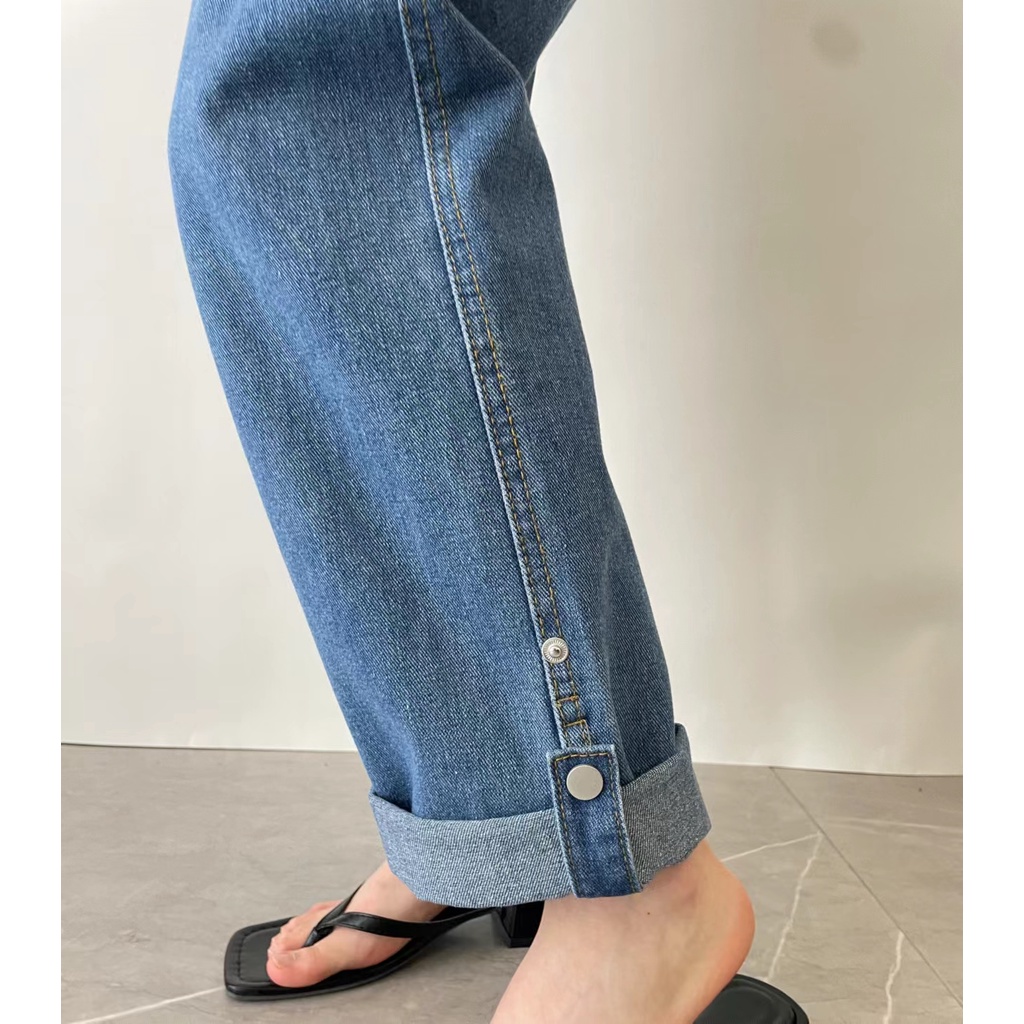 celana jeans korean style wanita boyfriend jeans high waist celana kulot jeans jumbo