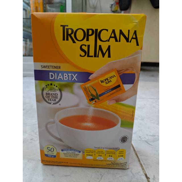 

TROPICANA SLIM SWEETENER DIABTX 25 / 50 / 100 SACHET