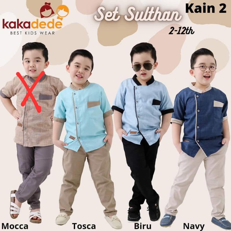 Best Seller ‼️Setelan Koko Anak Set Sulthan ORI by Kakadede 2-12th