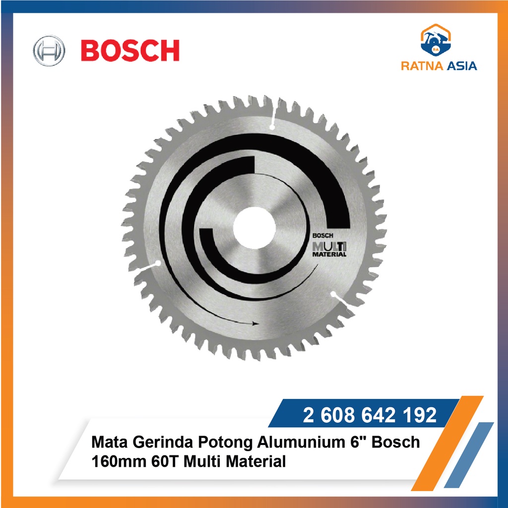 Mata Gerinda Potong Alumunium 6" Bosch 160mm 60T Multi Material