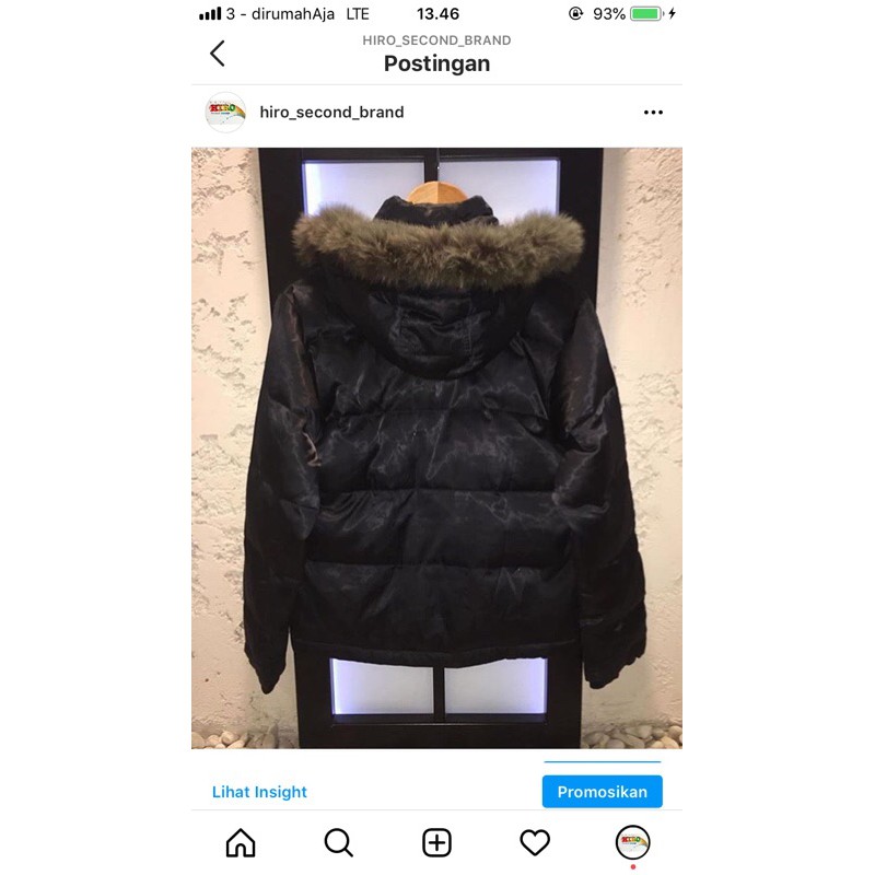 JAKET bulu angsa PUMA