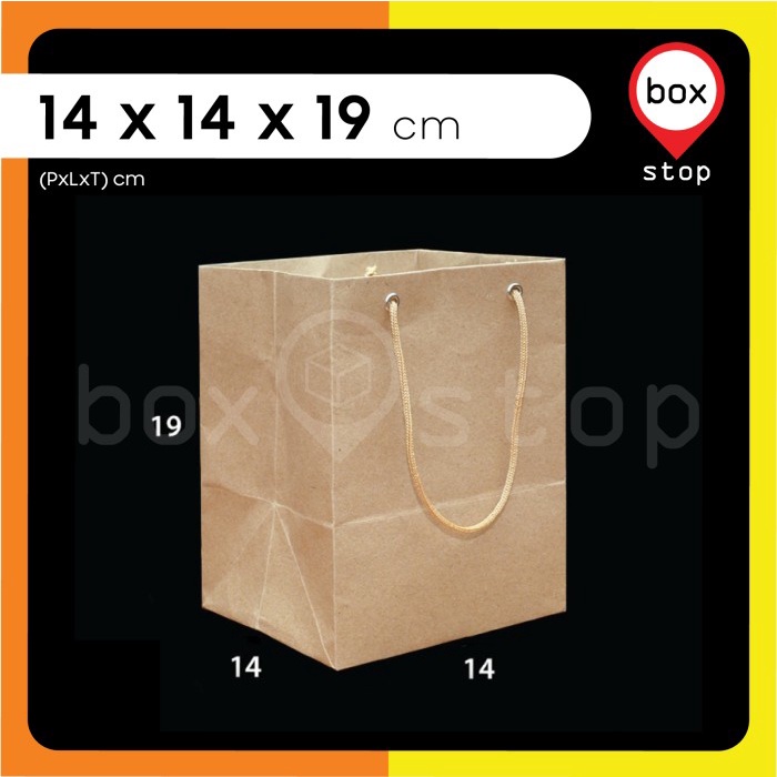 

Paper Bag Polos - PaperBag Kue Kering - KRAFT COKLAT - 14x14x19 cm (12 pcs)