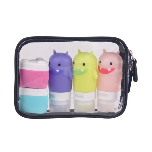 Babyqlo Travel Kit / Travel Bottle Monster + Pill Case And Pouch Tbm 9004