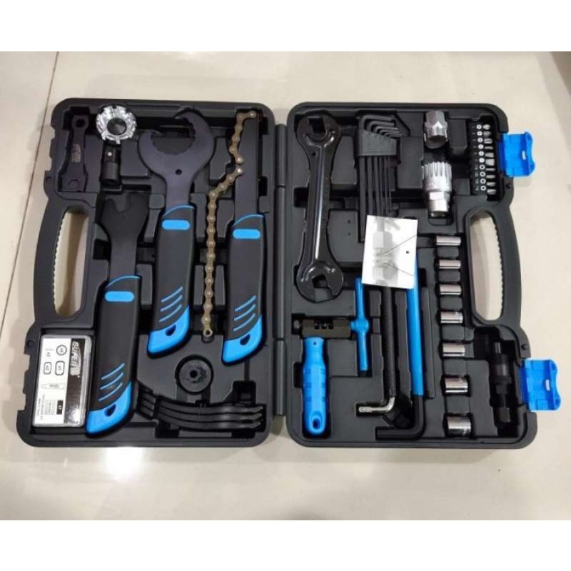 Tool Set Super B Komplit Tools SuperB Seri 95600 Lengkap 43 in 1 Bicycle Toolset Sepeda Koper Tas Tools Peralatan Alat Alat Servis Sepeda