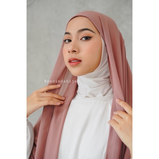 𝐁𝐘 𝐀𝐃𝐈𝐍𝐃𝐀 PASHMINA INNER CERUTY BABYDOLL 2in1 / PASHMINA INNER 2IN1 Ceruty Babydoll premium Pasmina instant hijab ciput