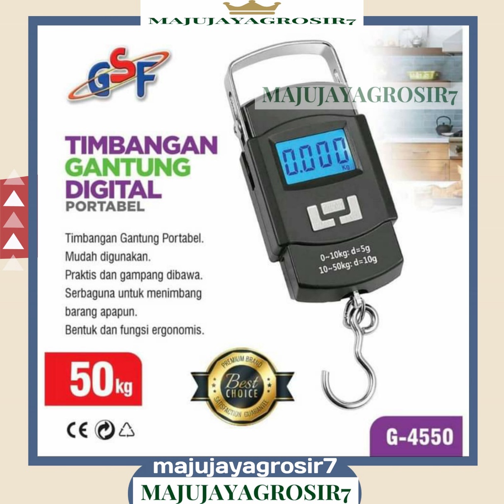 TIMBANGAN GANTUNG  DIGITAL PORTABLE GSF 4550 50KG / TIMBANGAN GANTUNG GSF 50KG / TIMBANGAN GANTUNG D