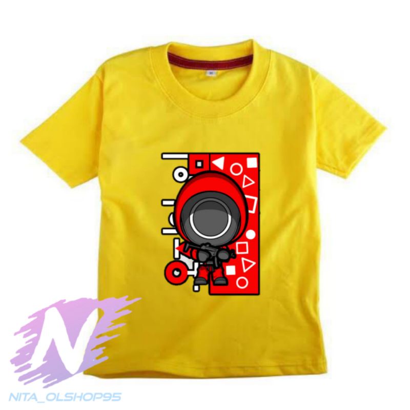 kaos anak squid game baju squid game terbaru