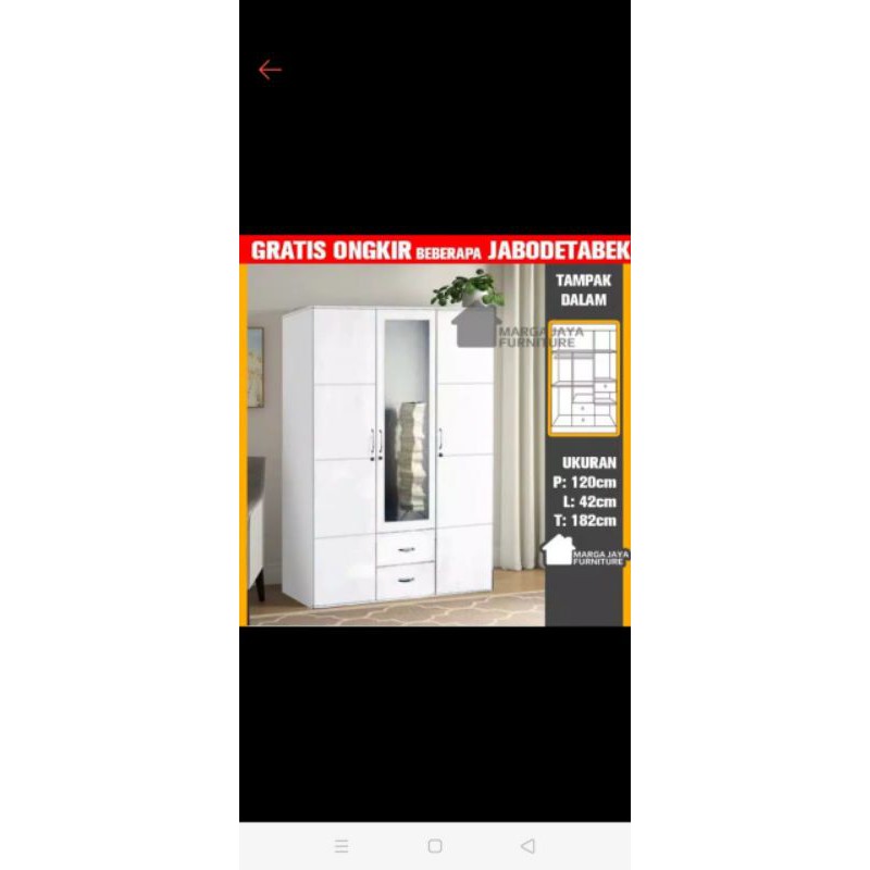 lemari 3 pintu