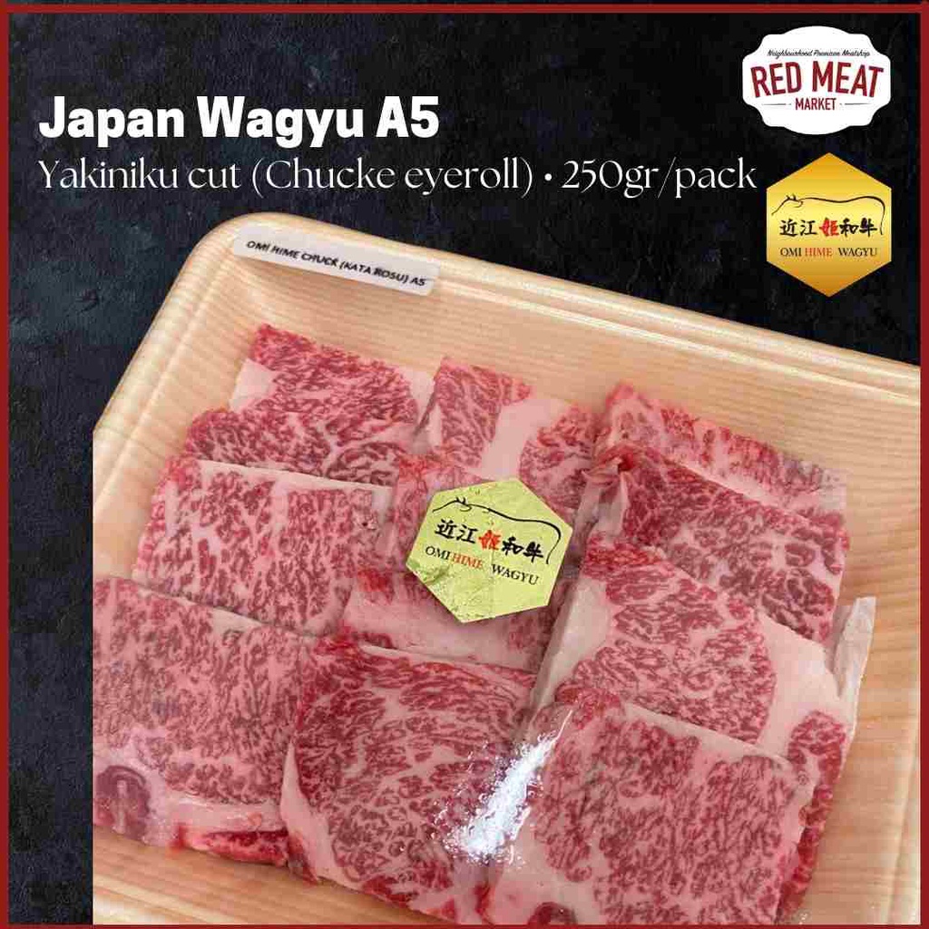 

JAPAN WAGYU CHUCK EYEROLL A5 (Yakiniku/Shabu slice) @250gr