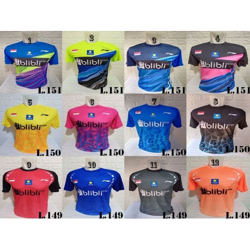 baju badminton dewasa/ kaos jersey badminton lining