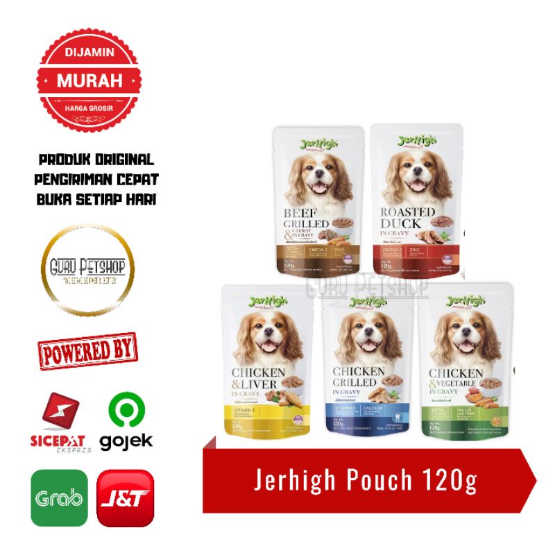 Jerhigh Wet Pouch 120gr Jerhigh Pouch Jerhigh Wet Dog Food