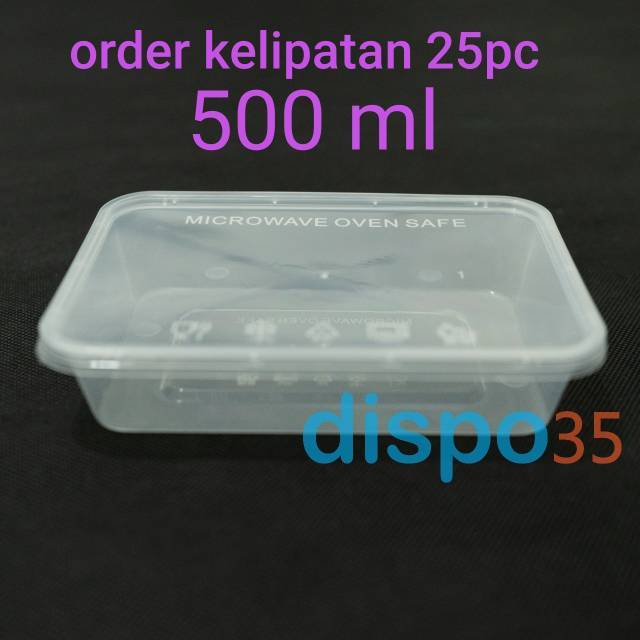  Kotak  Makan Bening Box Plastik  Thinwall Kotak  Plastik  500 