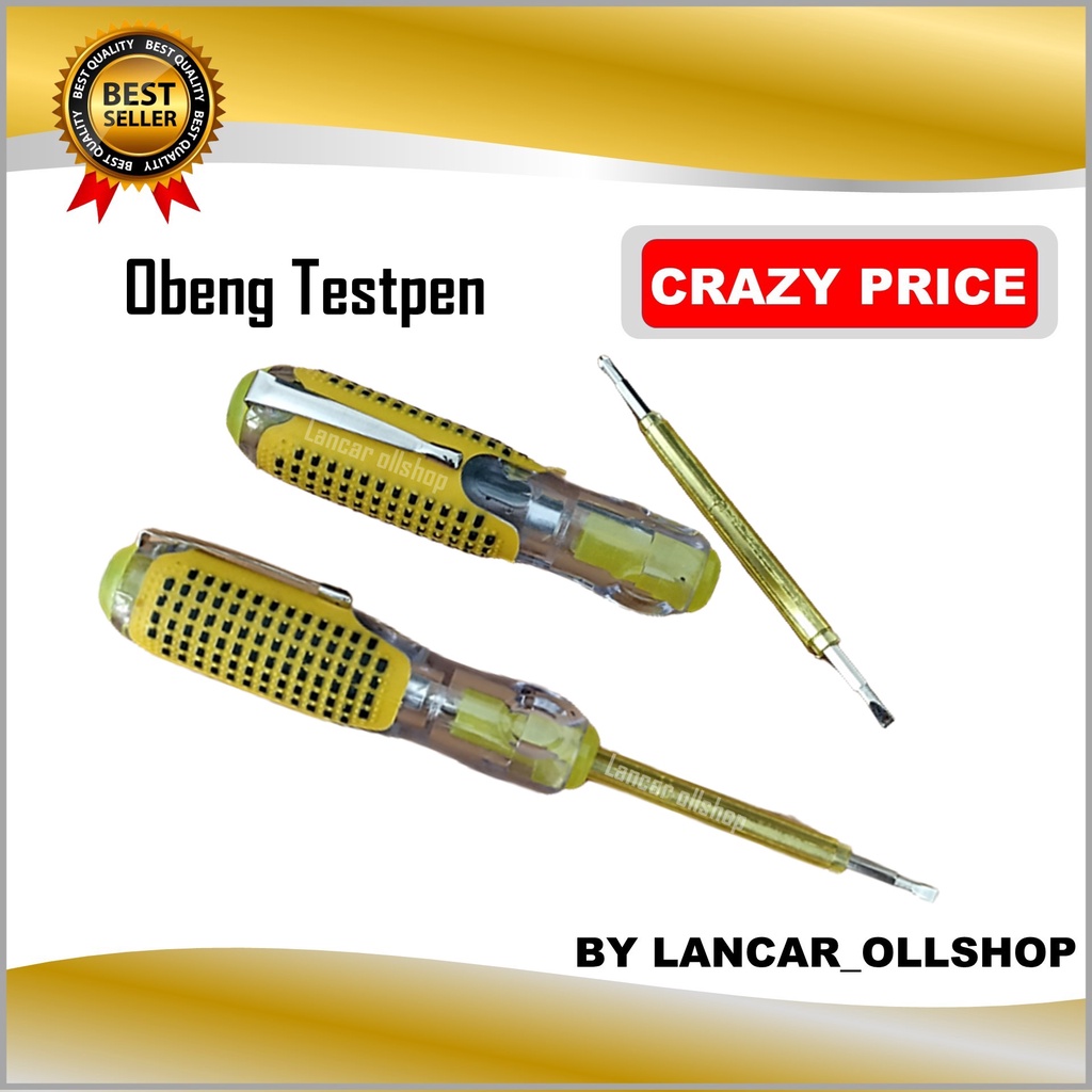 Obeng Tespen Bolak Balik Plus/Minus Testpen Listrik Multifungsi / Obeng Bolak Balik Taspen