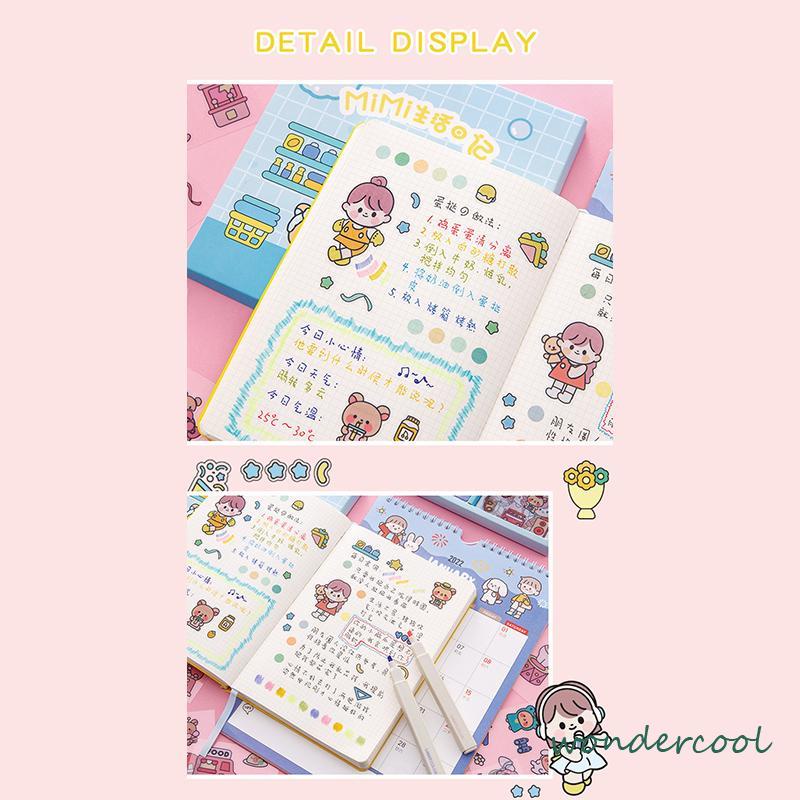 20 Lembar Stiker Motif Kartun Hewan Peliharaan Perempuan Bahan PVC Anti Air Untuk Dekorasi Scrapbook -Won