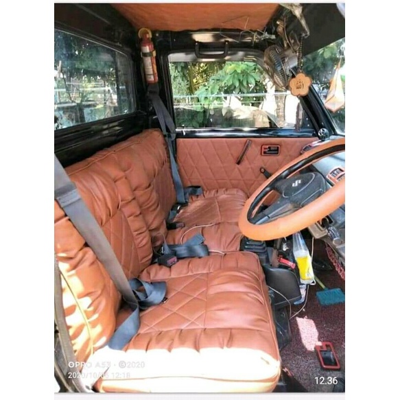 sarung jok L300 model sofa motip